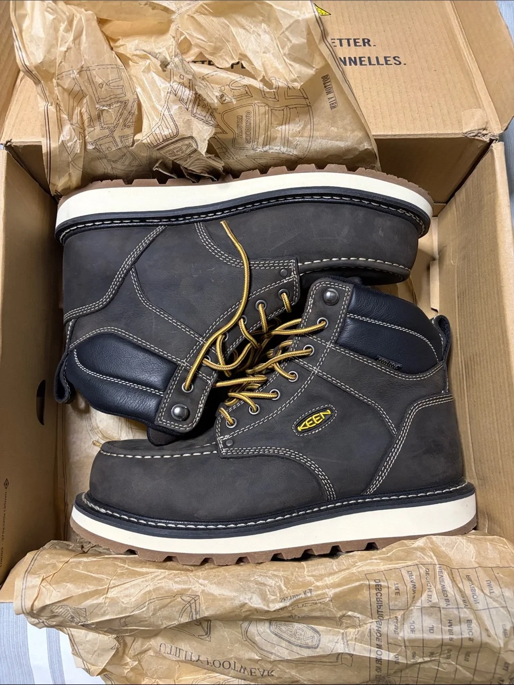 Keen Brown Leather Cincinnati Carbon-Fiber Toe 10.5 wide